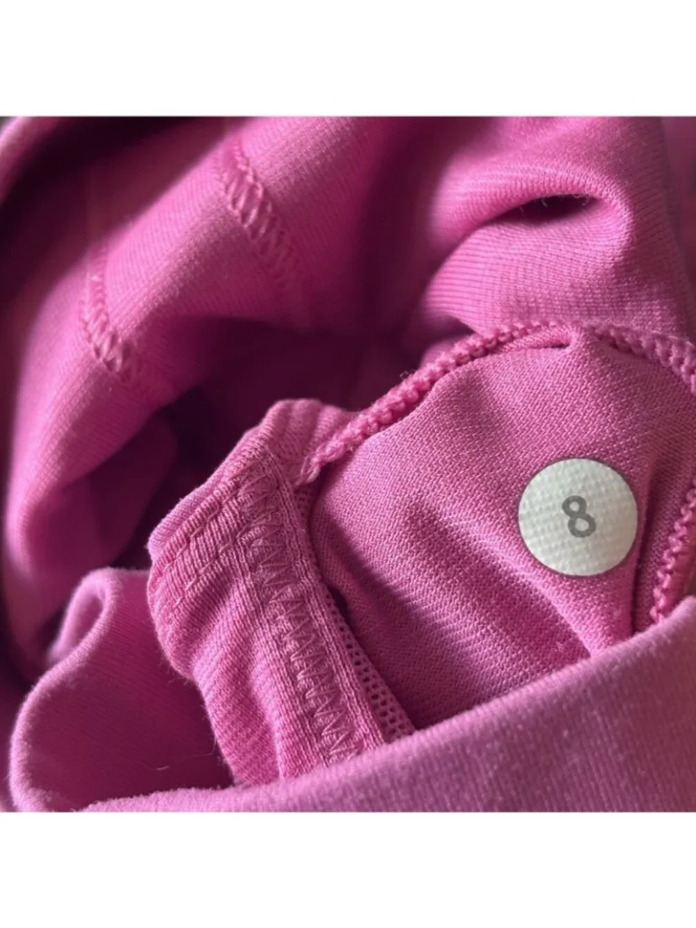 Lululemon Women’s Sports Bra SZ 8 Pink Preppy Sporty Gym Workout NO CUPS INSERTS